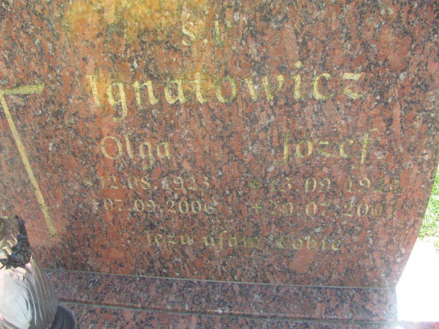 Olga Ignatowicz 1923 Mrągowo - Grobonet - Wyszukiwarka osób pochowanych