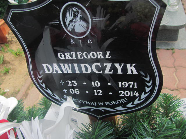 Grzegorz Piotr Dawidczyk 1971 Mrągowo - Grobonet - Wyszukiwarka osób pochowanych