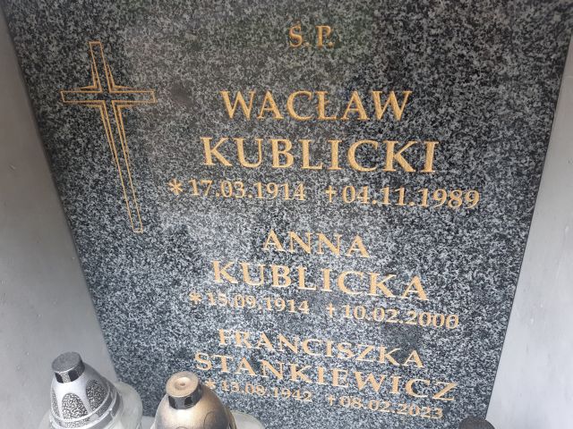 Wacław Kublicki 1914 Mrągowo - Grobonet - Wyszukiwarka osób pochowanych
