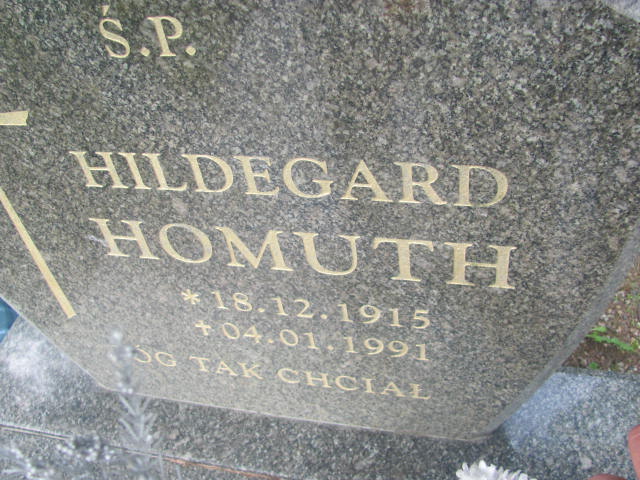 Hildegard Homuth 1915 Mrągowo - Grobonet - Wyszukiwarka osób pochowanych