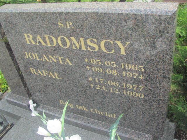 Jolanta Radomska 1965 Mrągowo - Grobonet - Wyszukiwarka osób pochowanych