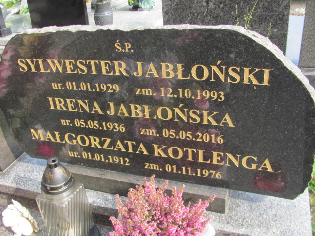 Sylwester Jabłoński 1929 Mrągowo - Grobonet - Wyszukiwarka osób pochowanych