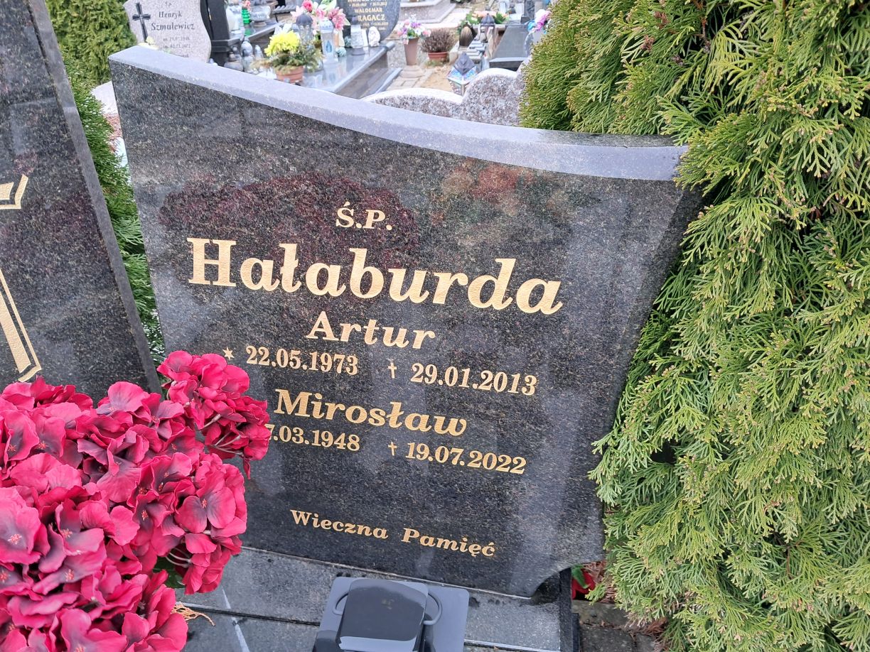 Artur Hałaburda 1973 Mrągowo - Grobonet - Wyszukiwarka osób pochowanych