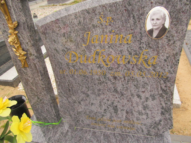 Janina Dudkowska 1950 Mrągowo - Grobonet - Wyszukiwarka osób pochowanych